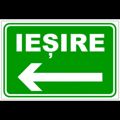 Indicator de urgenta iesire spre stanga